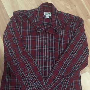 L.L Bean Red Fall Flannel